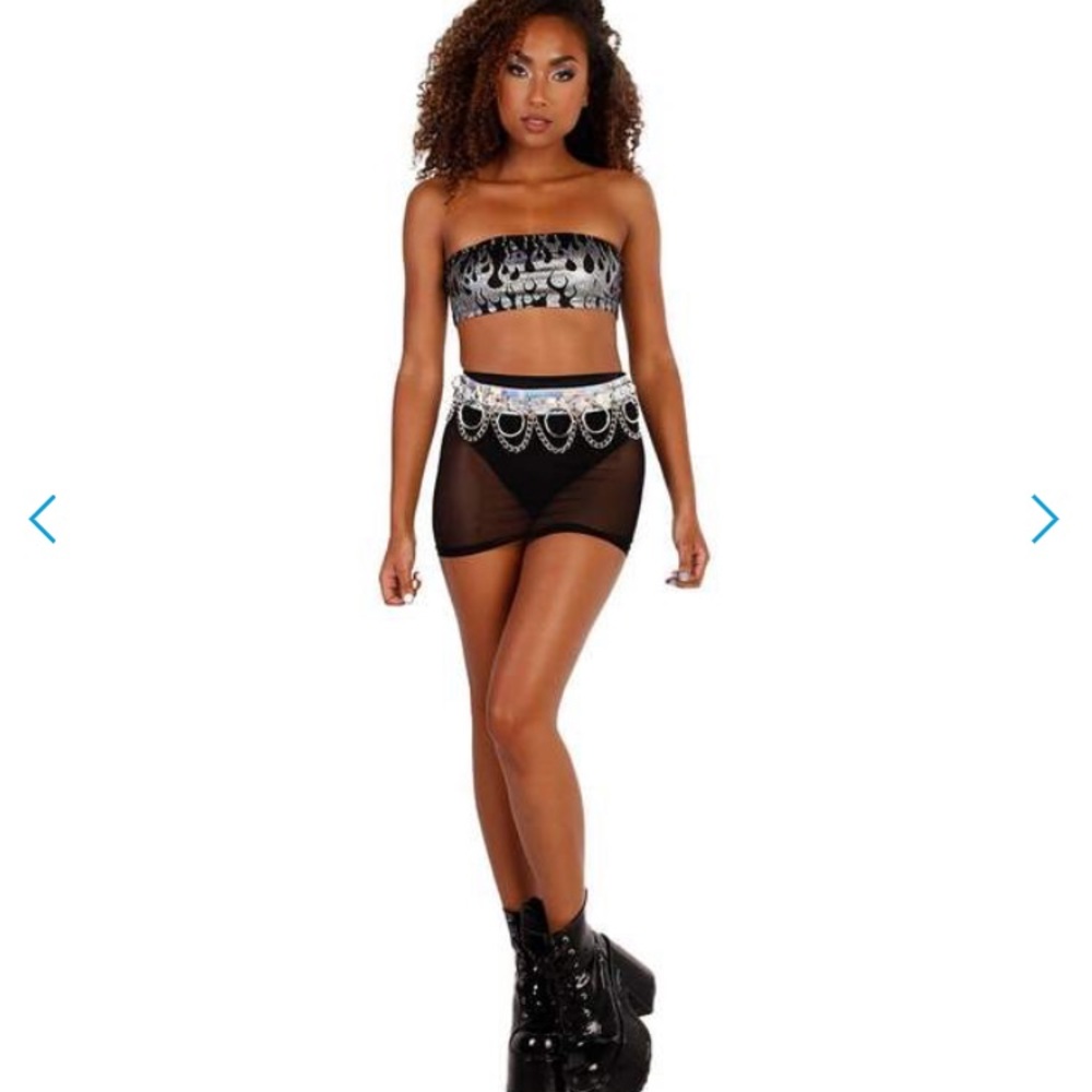 Iheartraves mesh festival mini skirt